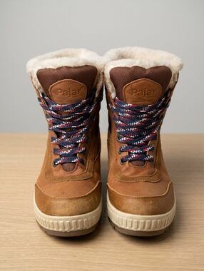 Pajar Canada Korey Cognac Waterproof Winter Boots Faux Fur Trim- Size 7.5